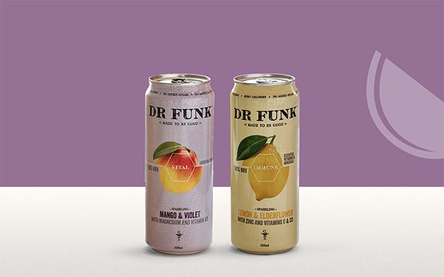 Dr Funk  Immune Lemon & Elderflower or Vital Mango & Violet